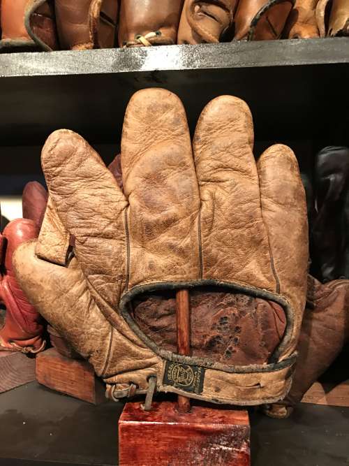 A.J. Reach Brown Full Web Lefty Back
